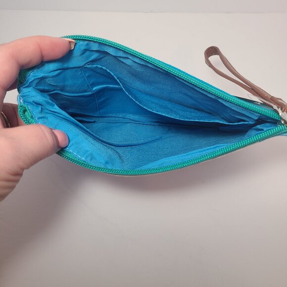 Zebra Canvas Wristlet Zipper Pouch – Original Art by Angie Bryan - Picture 3 of 8